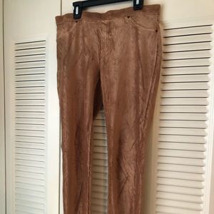 Hue light brown corduroy look leggings with velvet feel. Very soft. Worn once